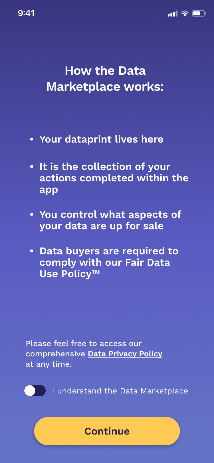 How the data marketplace works